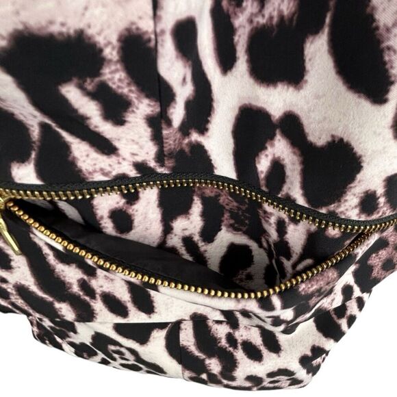 Robert Rodriguez Chocolate Purple Leopard Open Front Zip Pockets Size 10 Blazer - Picture 7 of 15